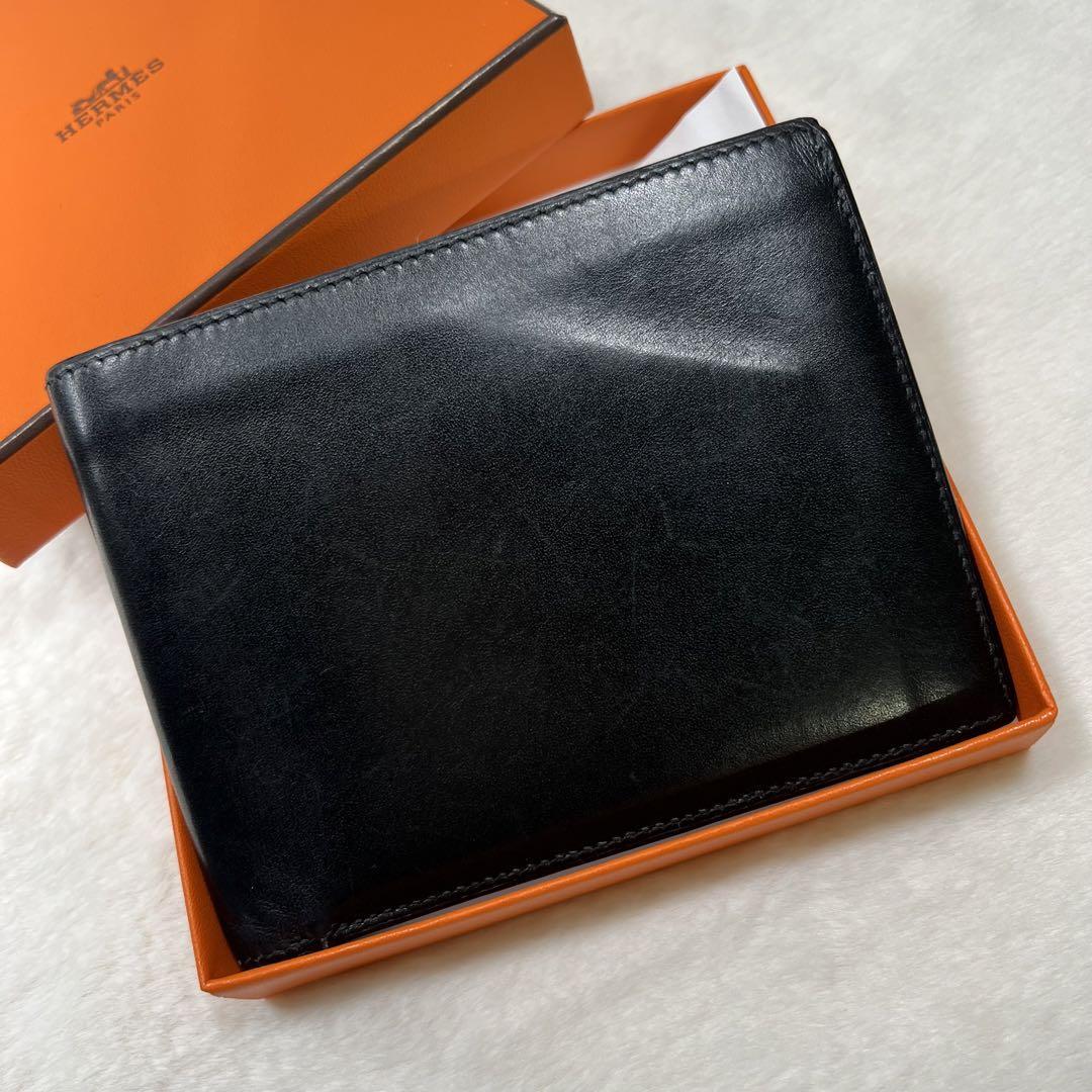 ヤフオク! - HERMES エルメス MC2 タレス 二つ折り財布 L刻印...