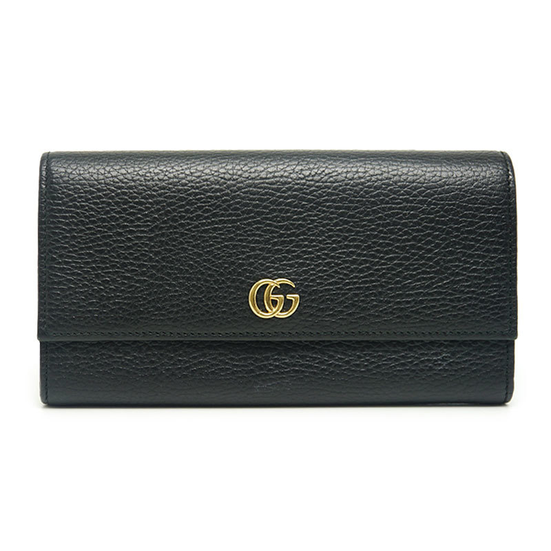 日本に グッチ GUCCI レディース長財布 ブラック 黒 456116 ウォレット