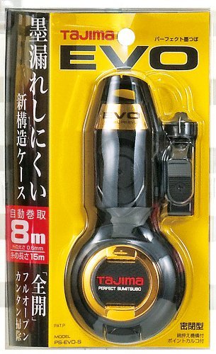 タジマ(Tajima) パーフェクト墨つぼ EVO-S 黒 糸長さ15m PS-EVO-SBK_画像2