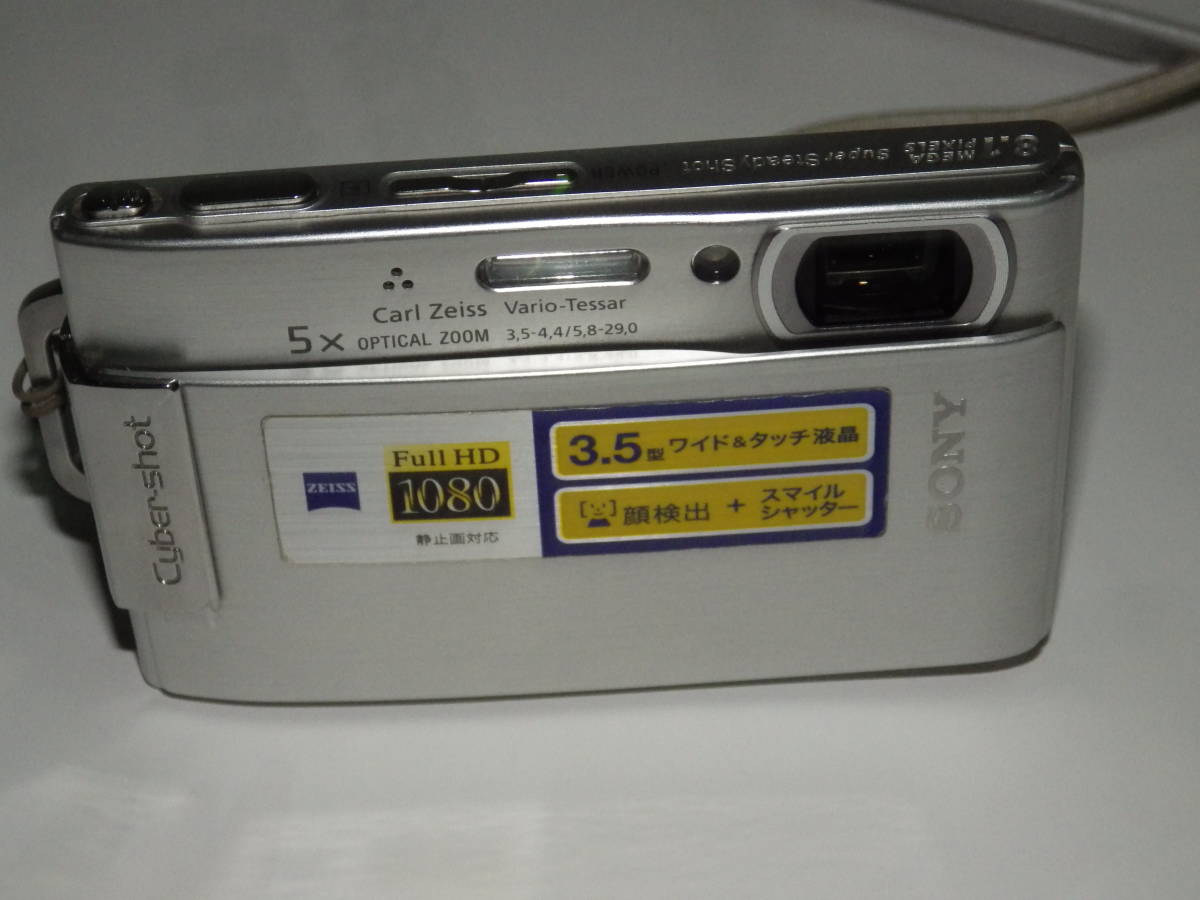 ●中古 コンパクトデジカメ ソニー サイバーショットSONY DSC-T200 銀◆カールツァイスバリオテッサー光学5倍ズーム◆動作確認済●_画像2