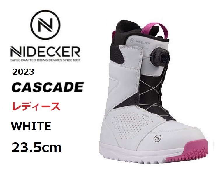 から厳選した 2023 NIDECKER レディース 23.5cm WHITE W カスケード