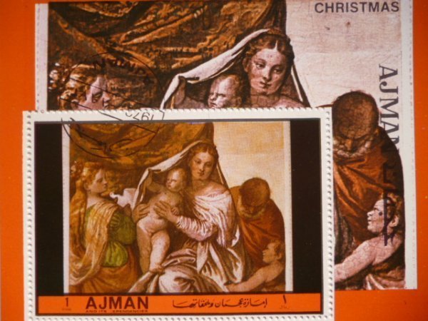 特価！(画像5枚) AJMAN/MANAMA切手『キリスト/クリスマス』5シートセット_画像2