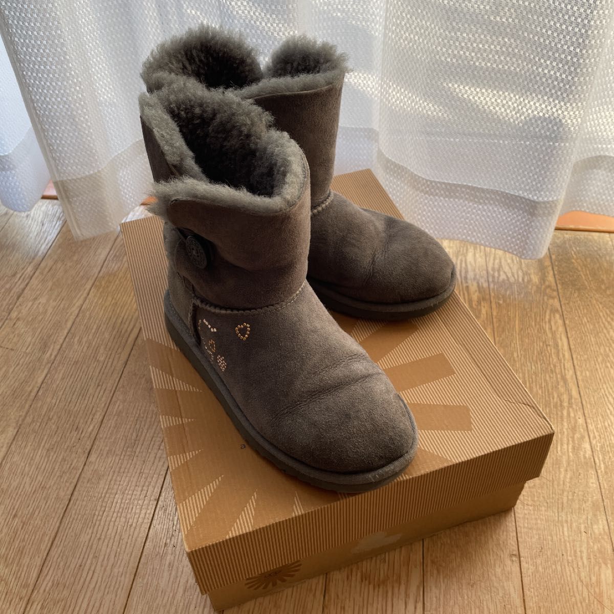 UGG US6 ブラックスパンコール クラシックショート 未使用 正規品