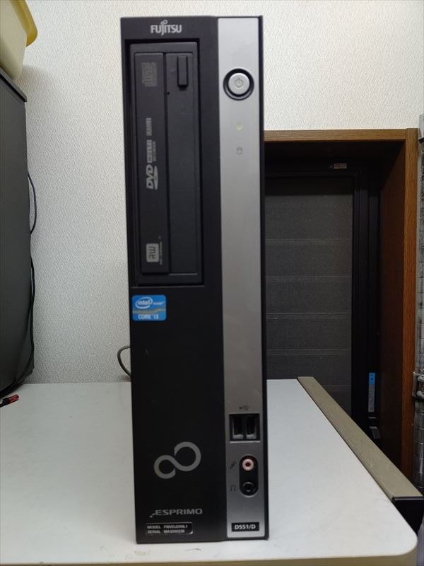 動作確認済! 富士通 ESPRIMO D551/D Core i3 2120(3.3GHz)/DDR3 8GB/HDD250GB/DVDMulti/Win10Home64bit認証済_画像1