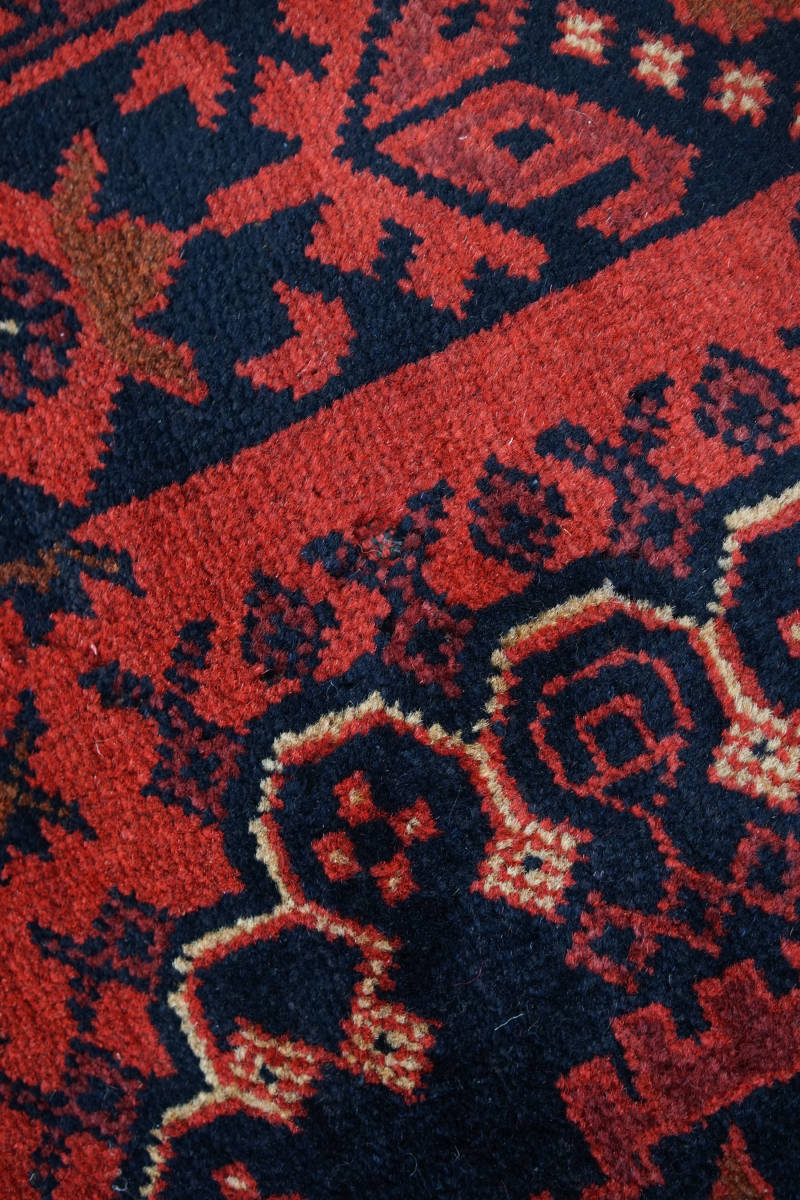 アフガントライバルラグKhal Mohammadi手織り絨毯 294×74cm