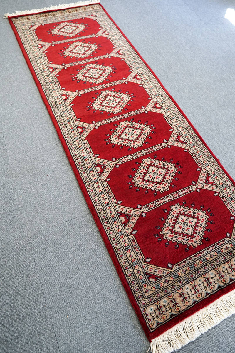 192×63cm 廊下敷きパキスタン手織り絨毯 ランナー｜Yahoo!フリマ（旧