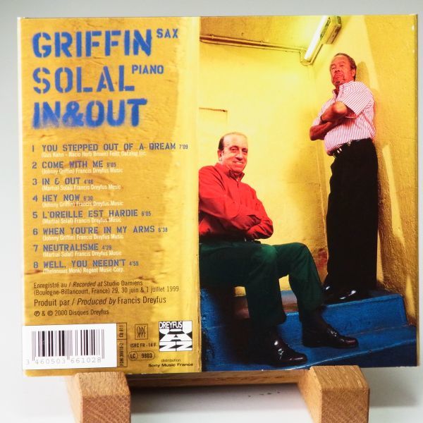 【廃盤 デジパック】ジョニー・グリフィン　マーシャル・ソラール　JOHNYY GRIFFIN　MARTIAL SORAL　IN & OUT_画像2