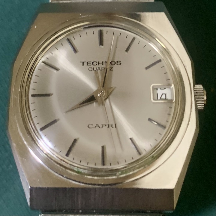 TECHNOS wristwatch CAPRI second generation quartz 1970-80 period Junk 