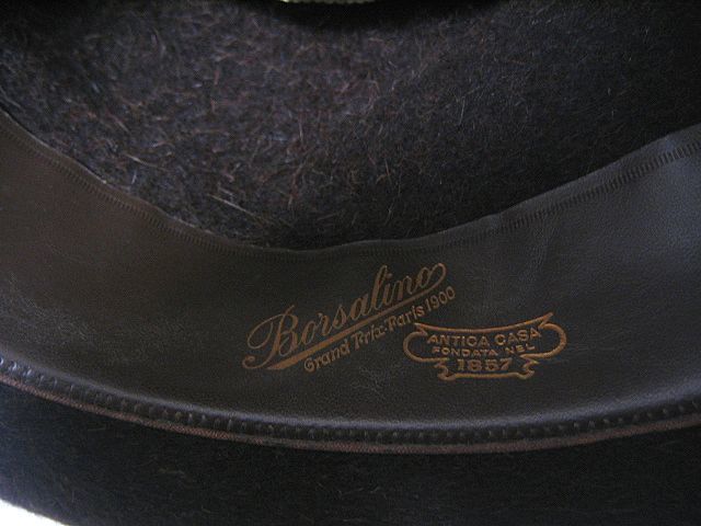 VINTAGE！Borsalino Melegari ボルサリーノ 中折れハット リボンハット 帽子 オールド レトロ ヴィンテージ 希少！_画像8