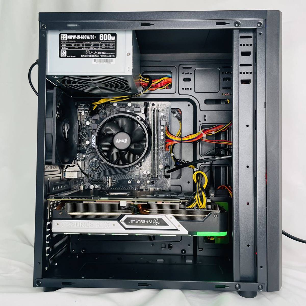 送料無料 新品PCケース 爆速SSD RYZEN 5 3600 RTX2070 メモリ16GB SSD 500GB HDD 1TB ゲーミングPC