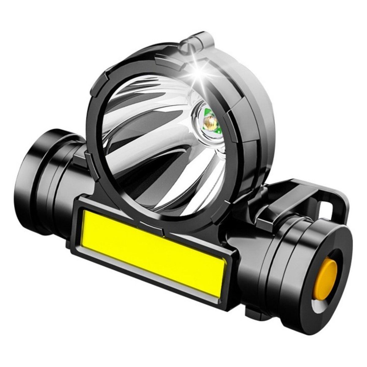 遠 近 デュアル光源 高輝度 USB充電式 ヘッドライト LED 爆光 500LM a7の画像1