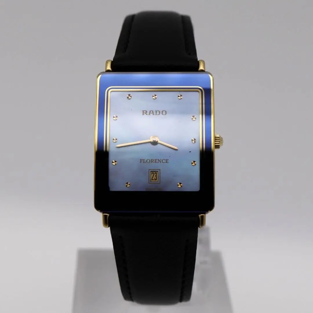 希少》RADO FLORENCE 腕時計 シェル デイト レザー nihadc.com