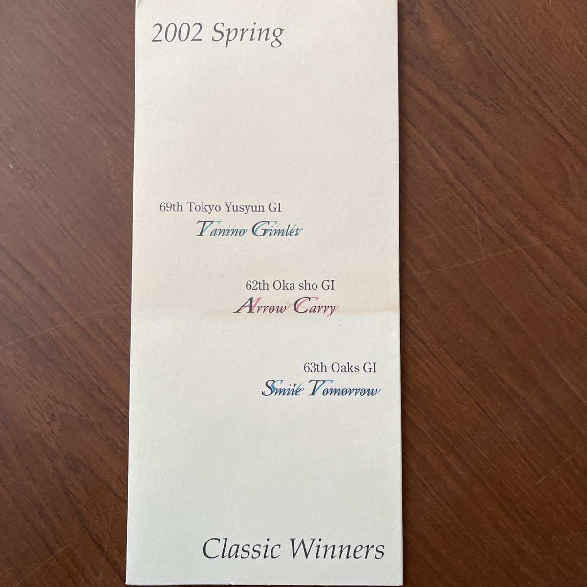 2002 Spring Classic Winners