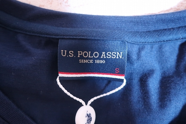 2-3903A/未使用品 US POLO ASSN 半袖VネックTシャツ 送料200円 _画像3