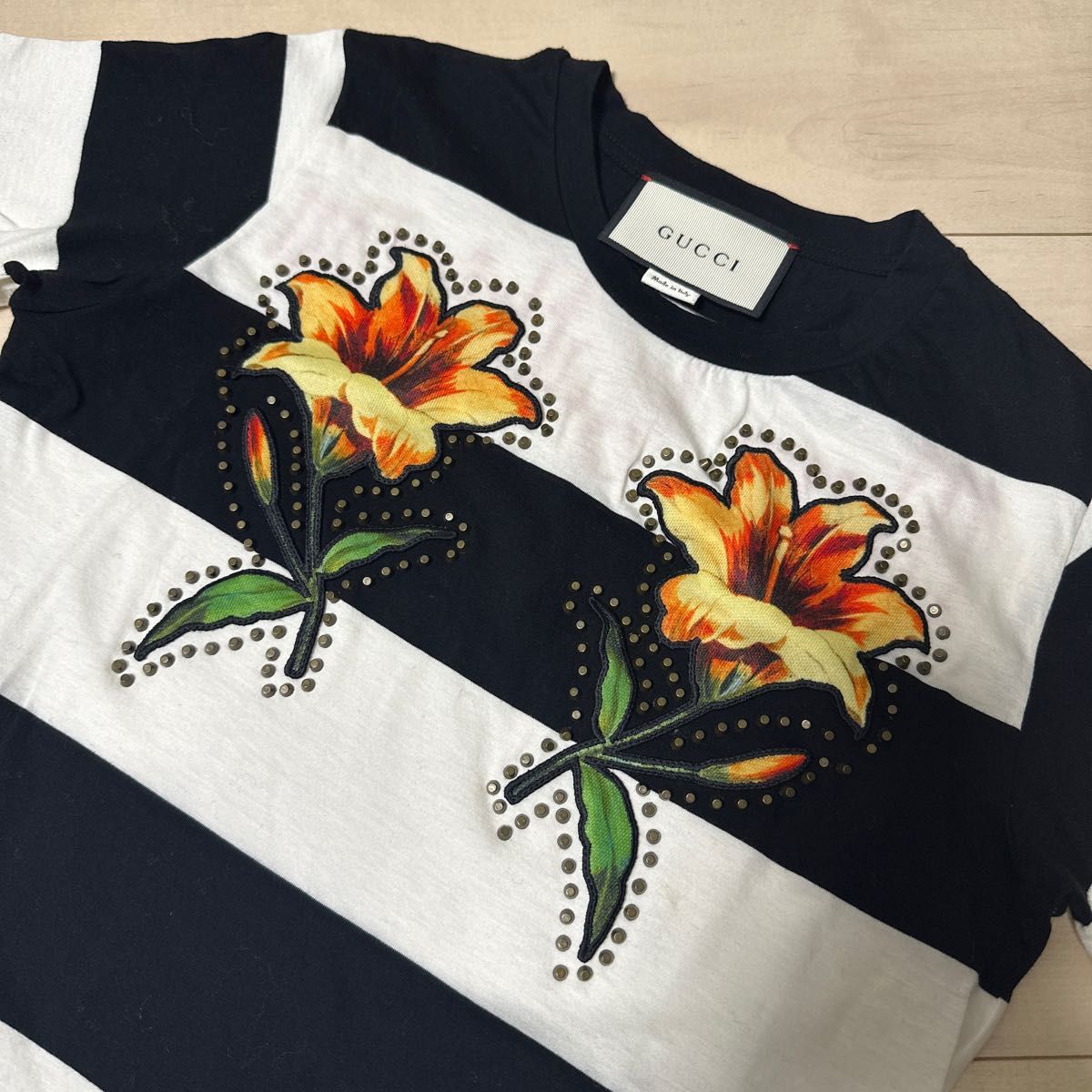 GUCCI グッチ ボーダーTシャツ レディース カットソー Ｓサイズ