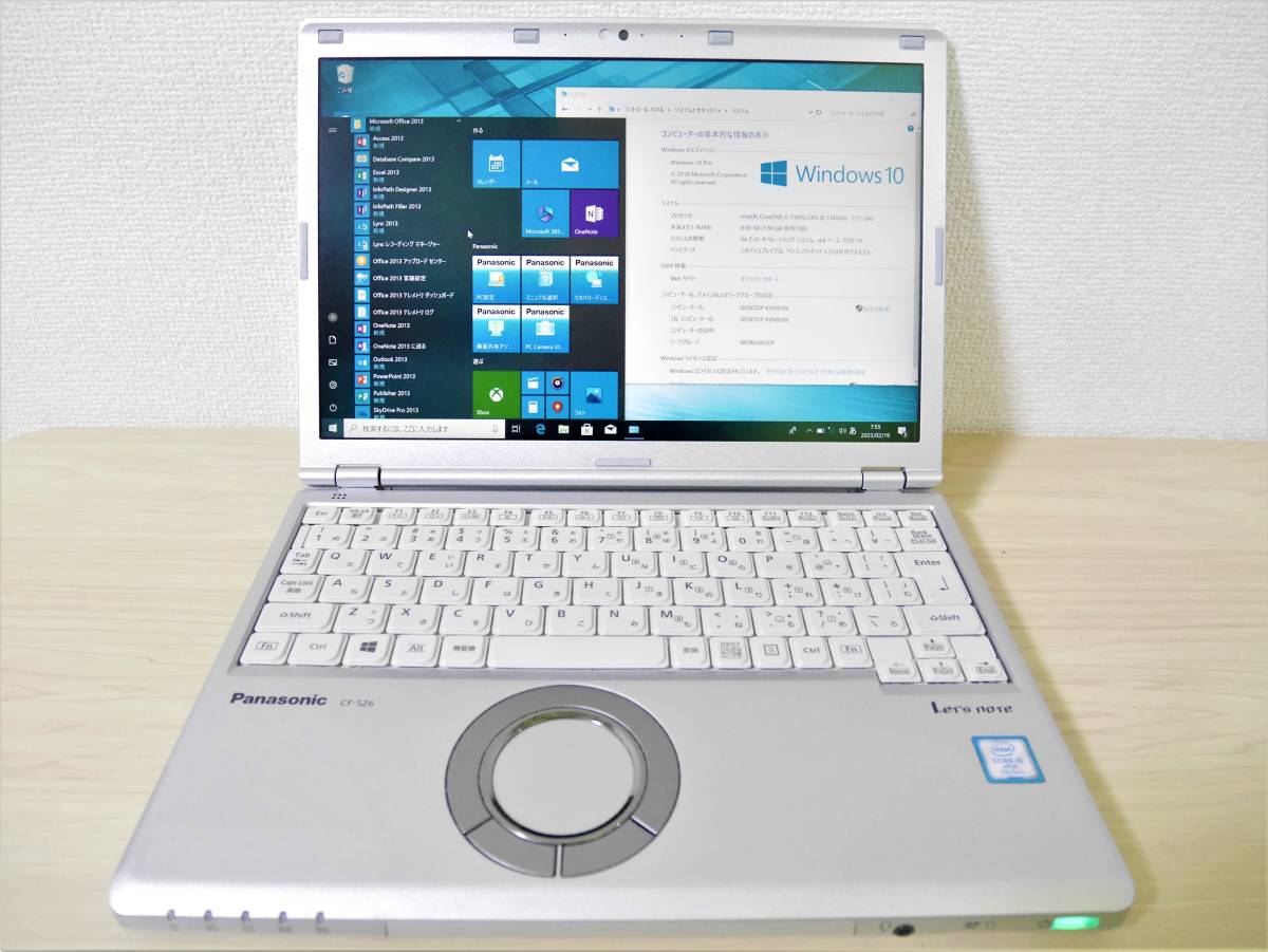 ★第7世代i5,SSDで爆速！カメラ内蔵 Let's note CF-SZ6 美品 高性能 Corei5-7300U/8G/SSD256G/Windows10/MS Office2013 リモートワークに♪