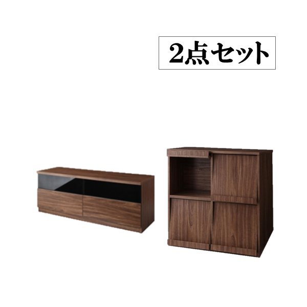 [nux/ヌクス]シンプルモダンリビングシリーズ 2點(diǎn)セット(テレビボード+フラップチェスト)
