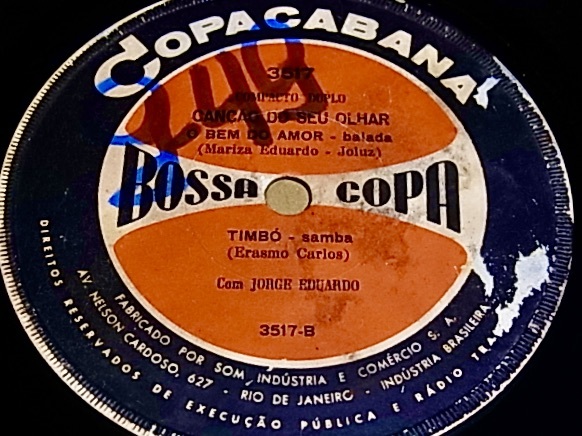 BRA盤64年7インチ！一切隙なしのレア60's VOジャズ ボサ！Jorge Eduardo/Cancao Do Seu Olharの画像4