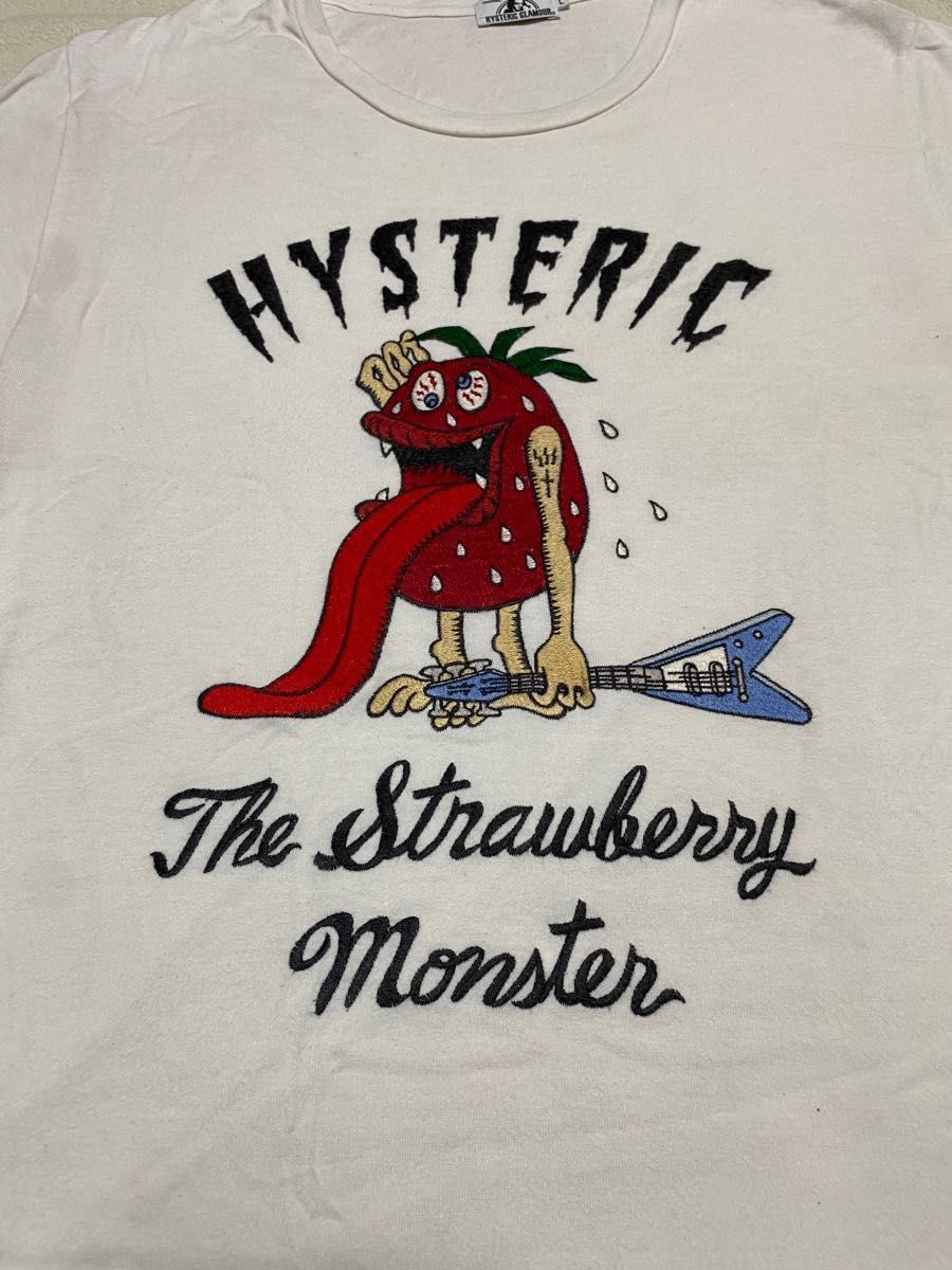 希少　HYSTERIC GLAMOUR ヒステリックグラマー　ストロベリーモンスター 刺繍 Tシャツ　1984年