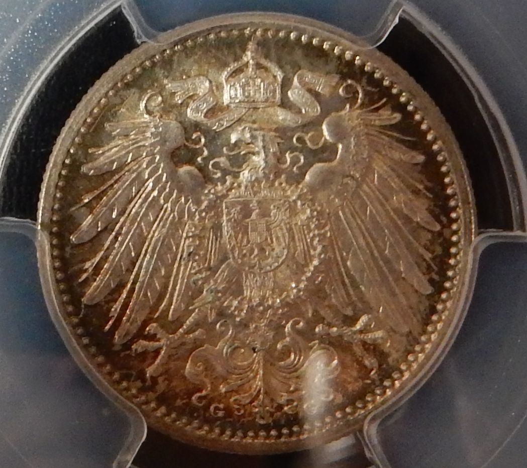 ドイツ1988年1ドイツマルク シルバーコインネックレス ドイツイーグル 鷲