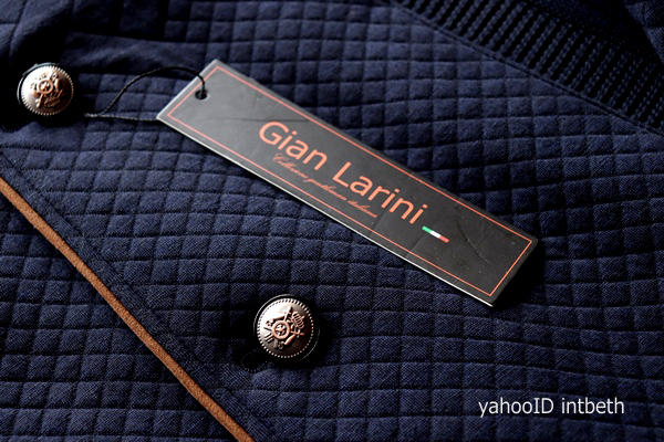 新品 紳士G LARINI/52 キルティング ジャケット L 紺 メンズ スタンド