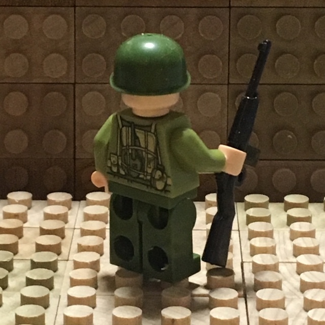 5体 ☆ カスタム ミニフィグ ☆ レゴ LEGO サイズ ☆ WWII アメリカ軍兵士 US Infantry x 5体セット ☆ 武器付き ☆ 新品 の画像3