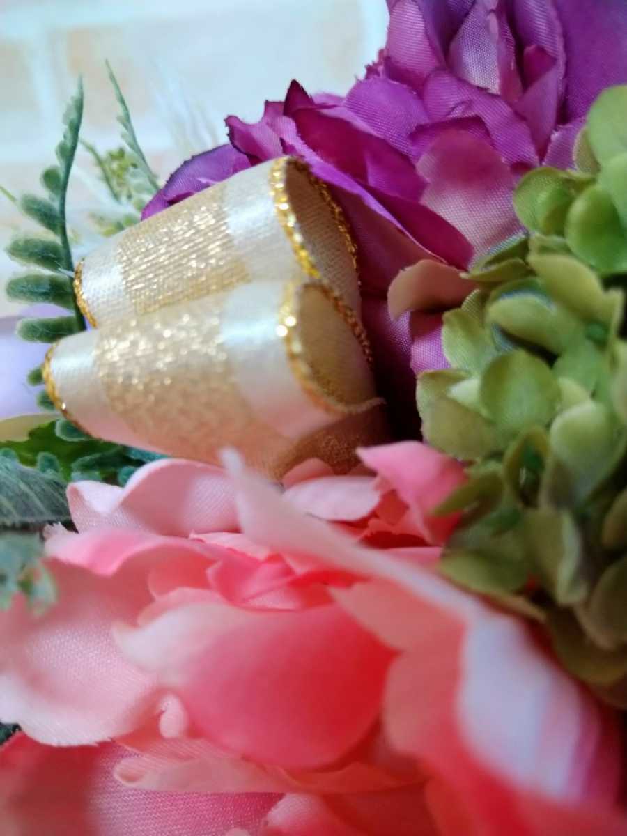 お買得！◇2通り+1？のお花いっぱい豪華アレンジメントをお楽しみ！！◇どの面を向けるかで趣いろいろにflower art 花音の画像9