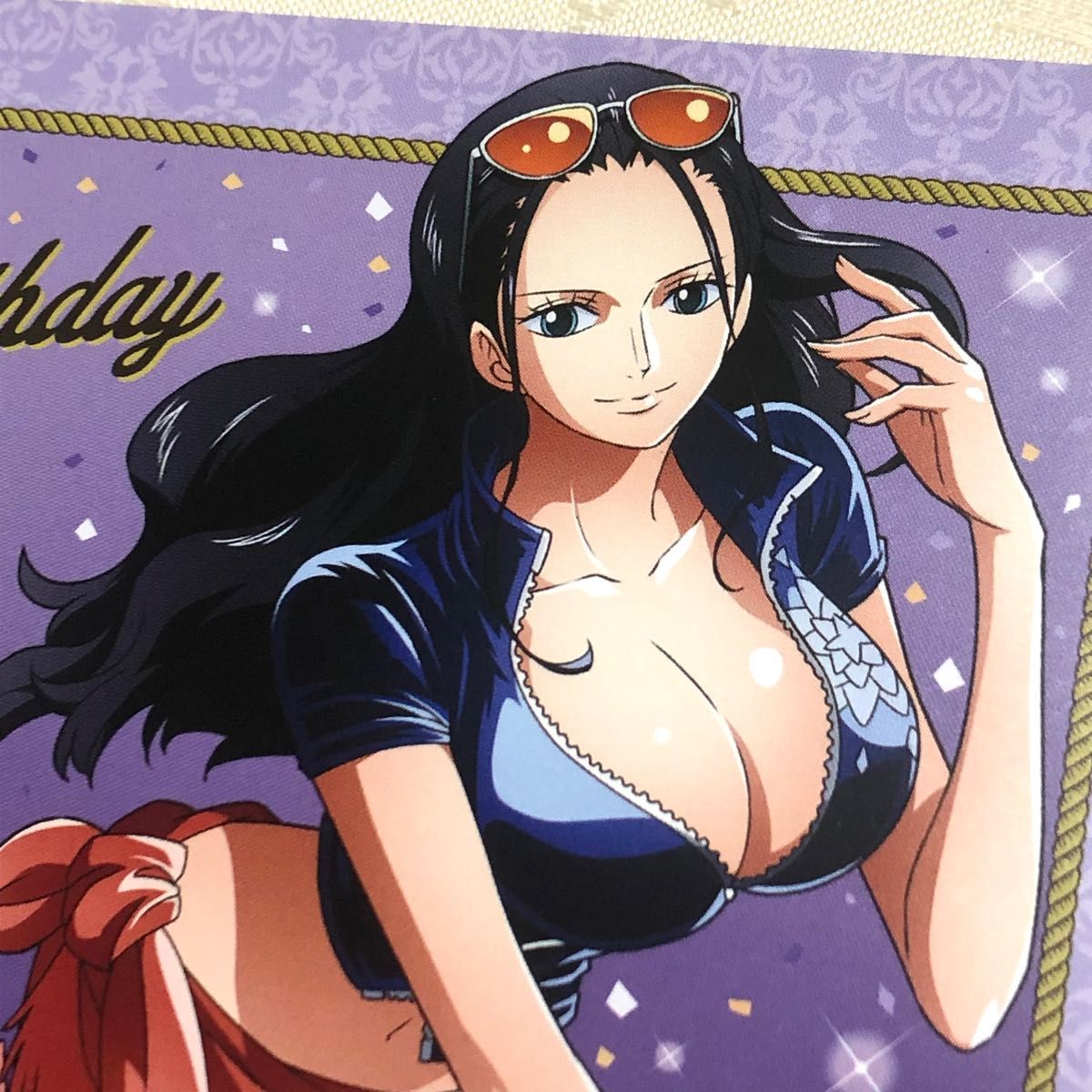ニコ・ロビン 誕生日ステッカー ワンピース 非売品 レア One Piece Dressrosa Opening ニコ·ロビン 誕生日ステッカー 2.6