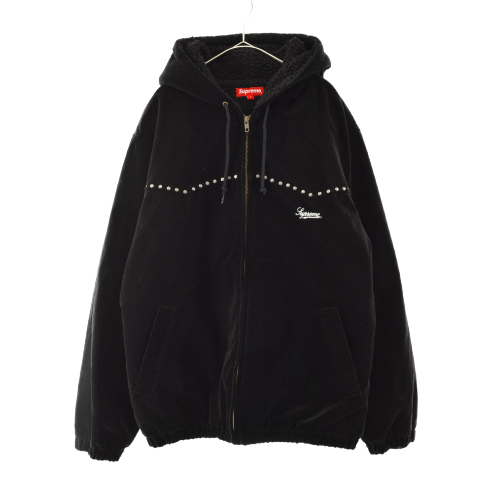 卸直営店(お得な特別割引価格) Supreme velvet hooded workjacket