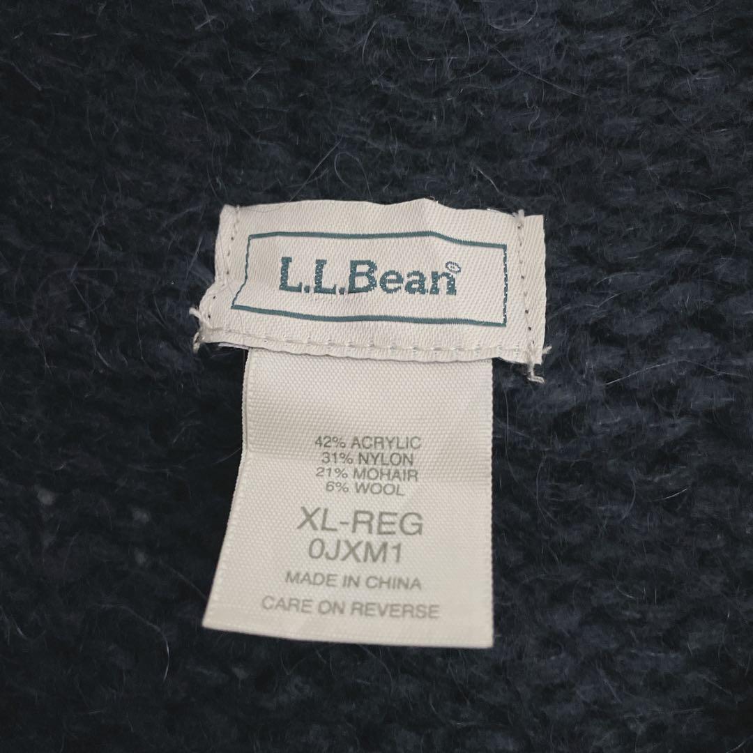 L L BEAN エルエルビーン モヘア混 3Dニット XL ロールネック 黒