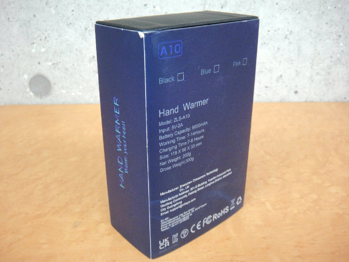 52262 не использовался Anktec Hand Warmer заряжающийся электрический Кайро ZLS-A10 мобильный аккумулятор функция 9000mAh USB зарядка черный / белый 