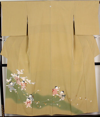 色留袖 袷 正絹 童 Mサイズ ki22654 美品 着物 レディース オールシーズン リサイクル  入学式 卒業式 結婚式 送料無料