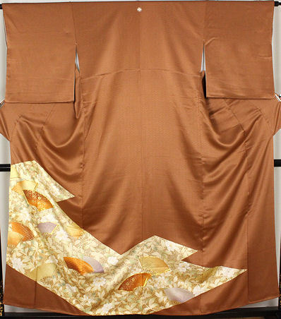 色留袖 袷 正絹 扇子紋 Sサイズ ki19714 美品 着物 レディース 送料無料 リサイクル 中古 入学式 卒業式 結婚式