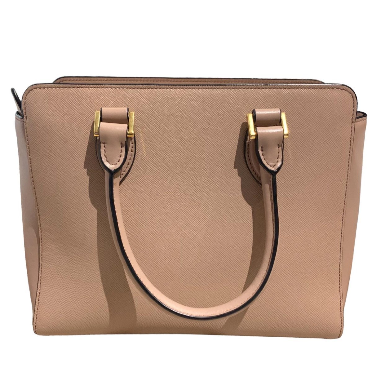 PRADA プラダ ロゴプレート サフィアーノレザー 2WAY ハンドバッグ