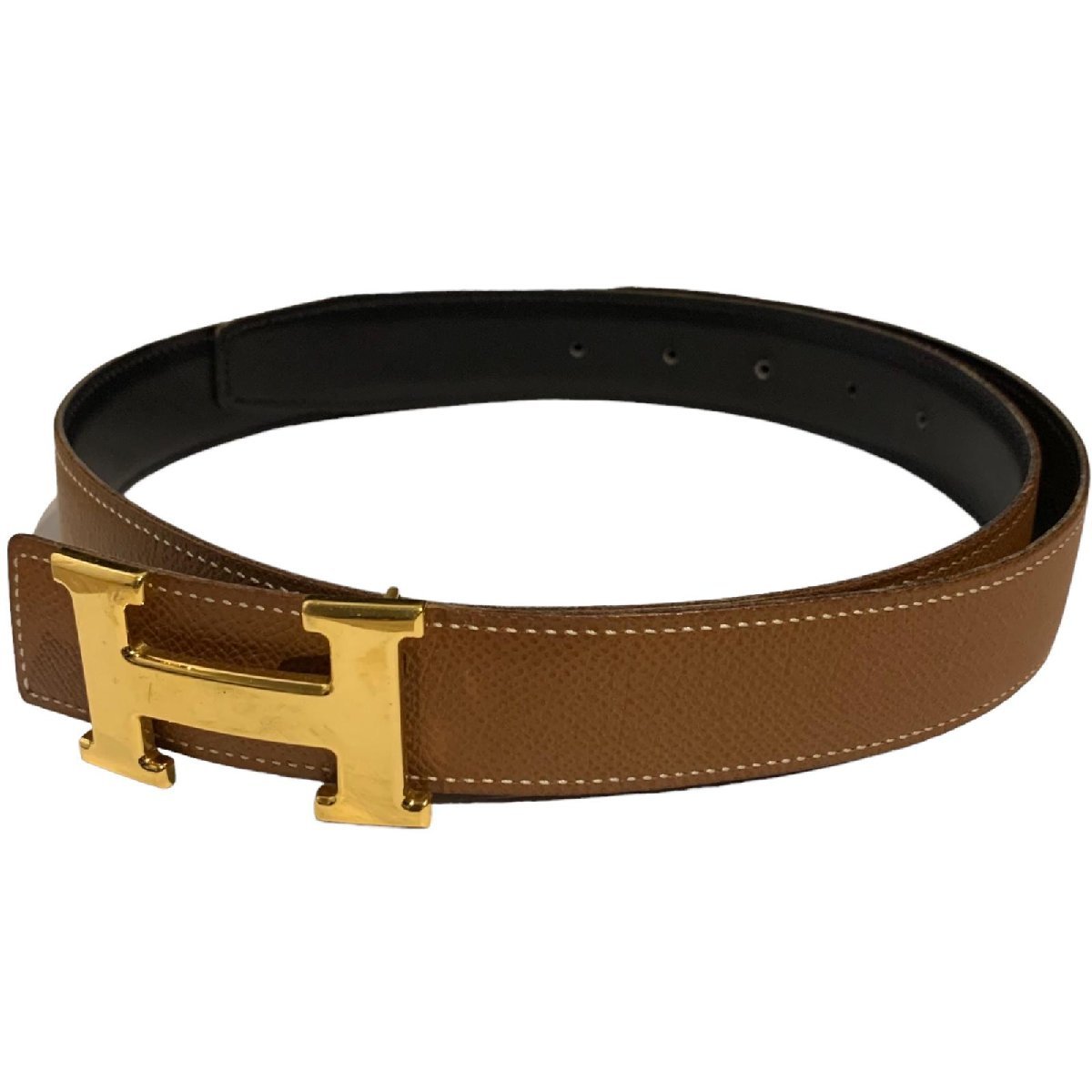 HERMES エルメス コンスタンス リバーシブルベルト 〇X ゴールド金具