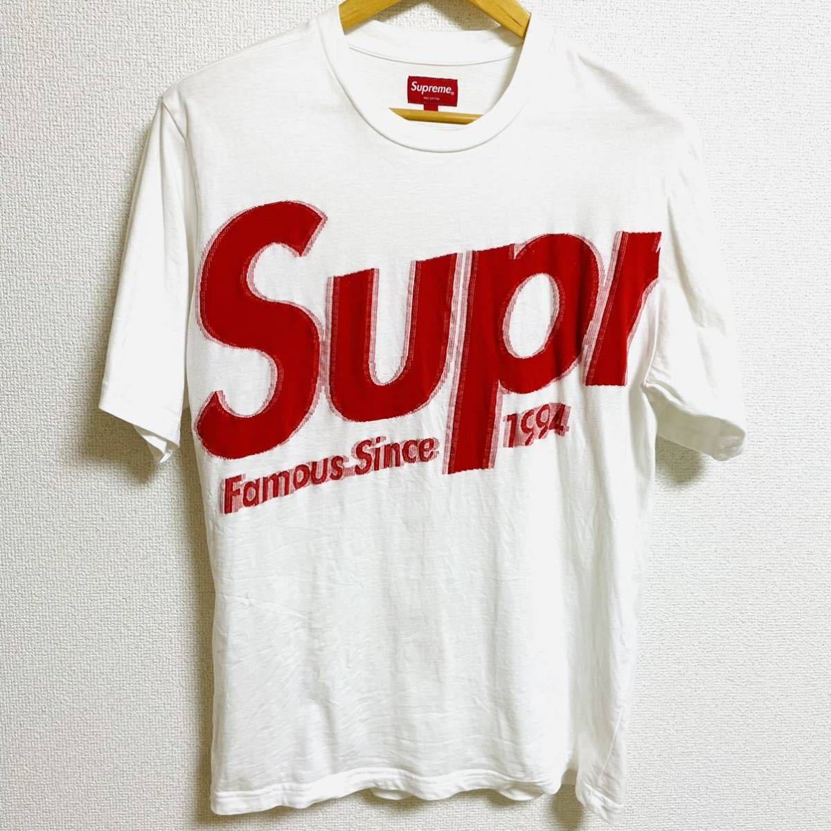 Supreme Intarsia Spellout S/S Top Tee White Red S 21ss 2021年 黒 白 インターシャ スペルアウト トップ デカロゴ 胸ロゴ ビッグロゴ_画像1