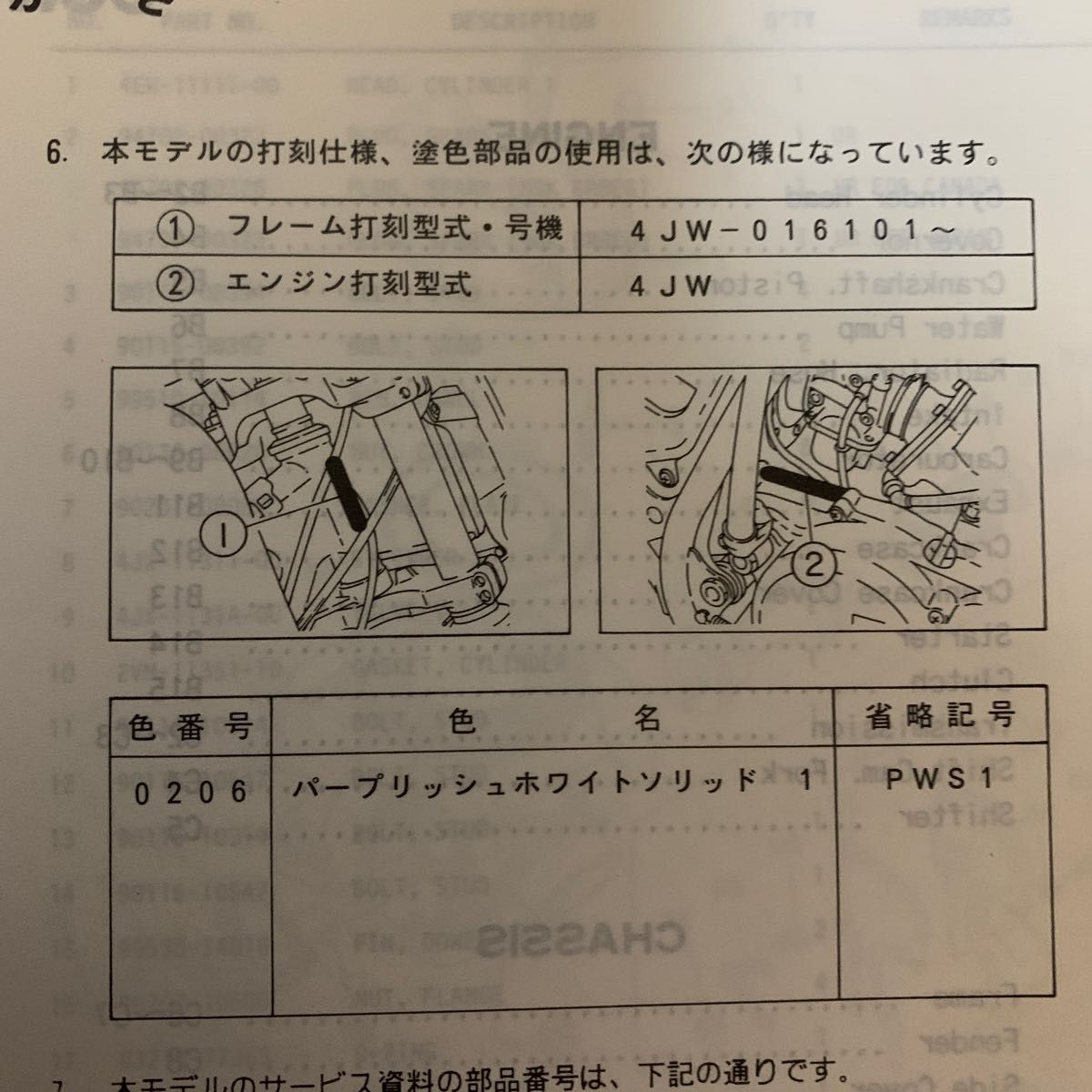 YAMAHA WR250Z 4JW4 パーツカタログ ヤマハ