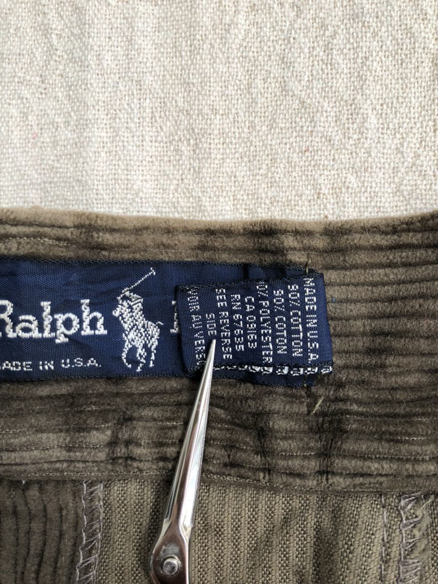 USA製 80s Ralph Lauren コーデュロイ スカート / レディース 12 コットン ポリ ロング TALON ジップ ビンテージ 90s P2-11044-6336 sale_画像10