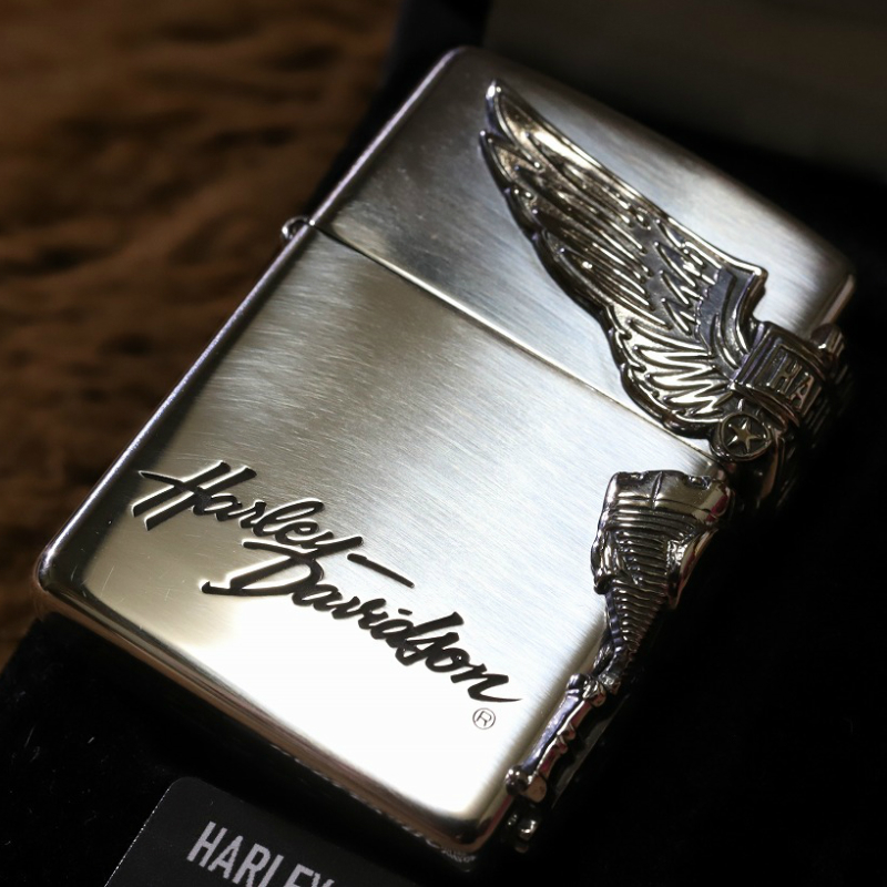 最高級 ハーレージッポ 純銀 スターリングシルバー ZIPPO HARLEY-DAVIDSON 定価165,000円 純銀ジッポ 純銀ZIPPO シルバー925_画像1