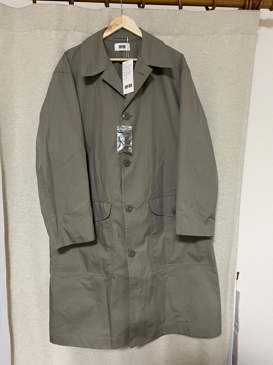 オーバーサイズステンカラーコート ユニクロU グレー L