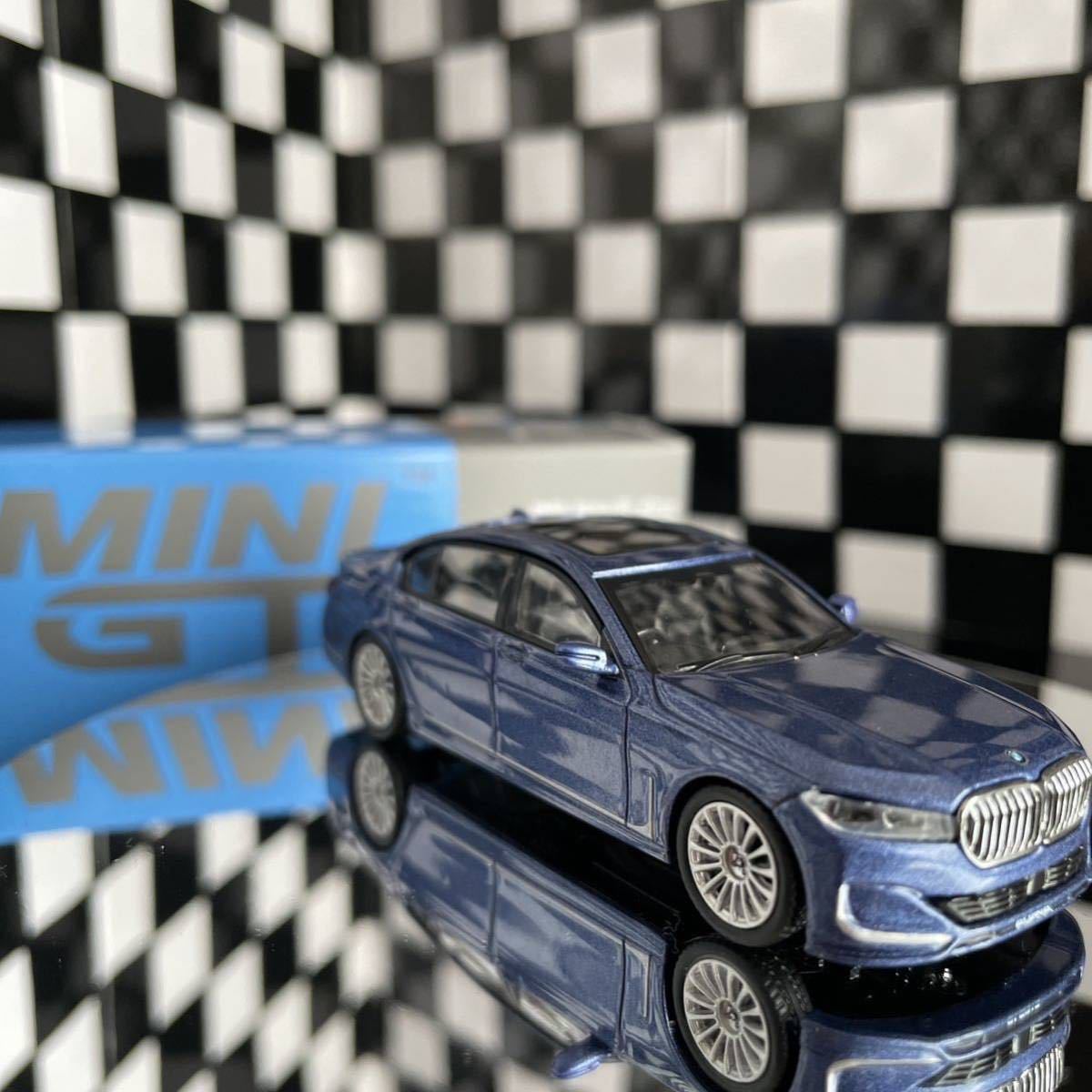 新品未開封品★MINI GT★BMW アルピナ B7 xDrive アルピナブルー 京商　ターマック　INNO トミカ　イグニッションモデル等_画像4