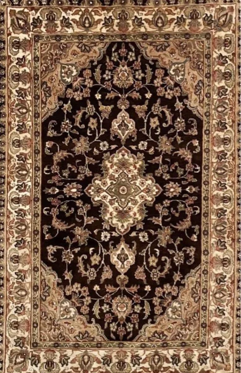 新品未使用】パキスタン 絨毯 シルク ウール ペルシャ-