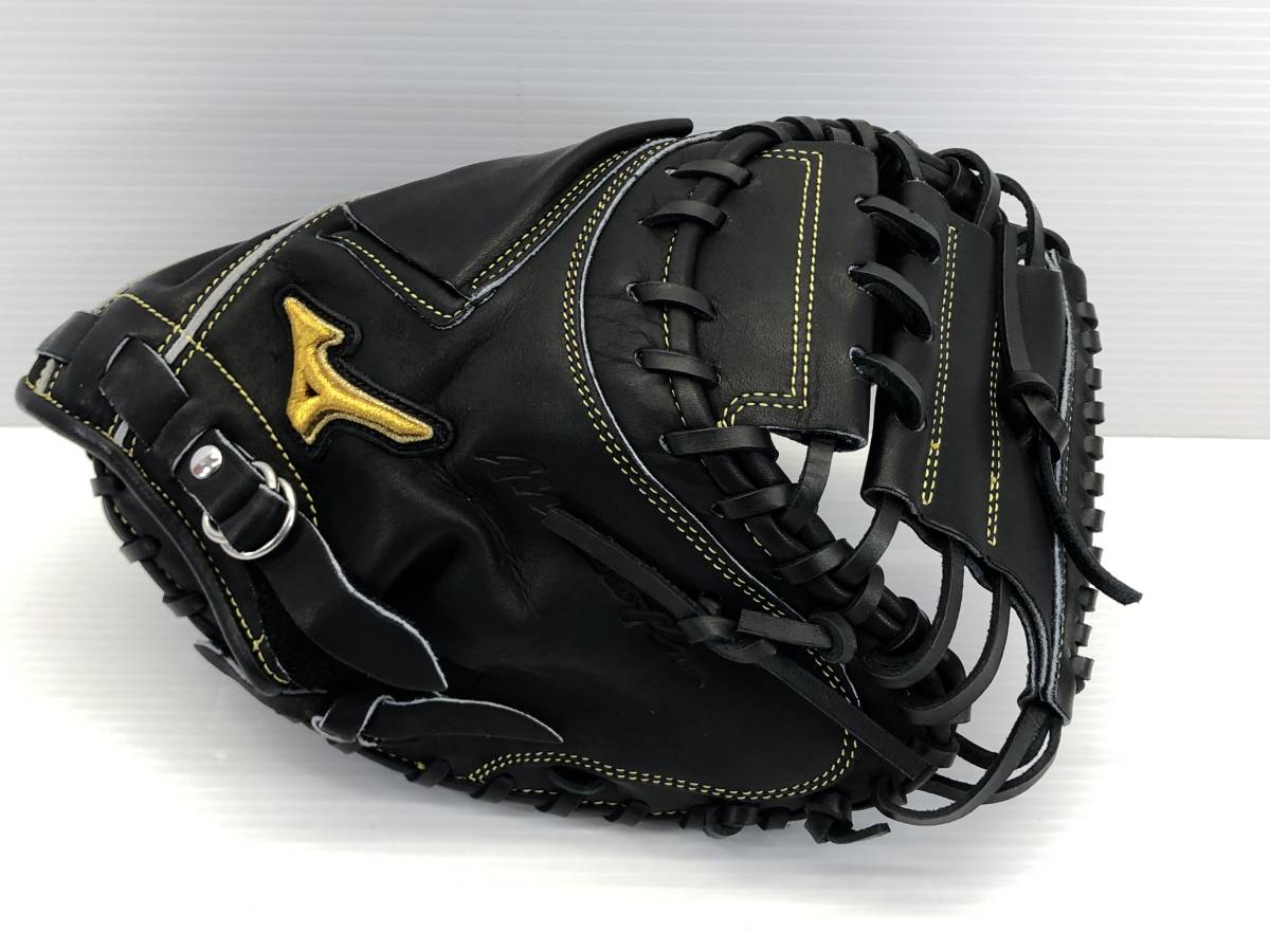 □ 良品 Mizuno ミズノプロ ソフトボール 捕手用 ブラック キャッチャーミット ミズノ mizuno pro 1AJCH □_画像4