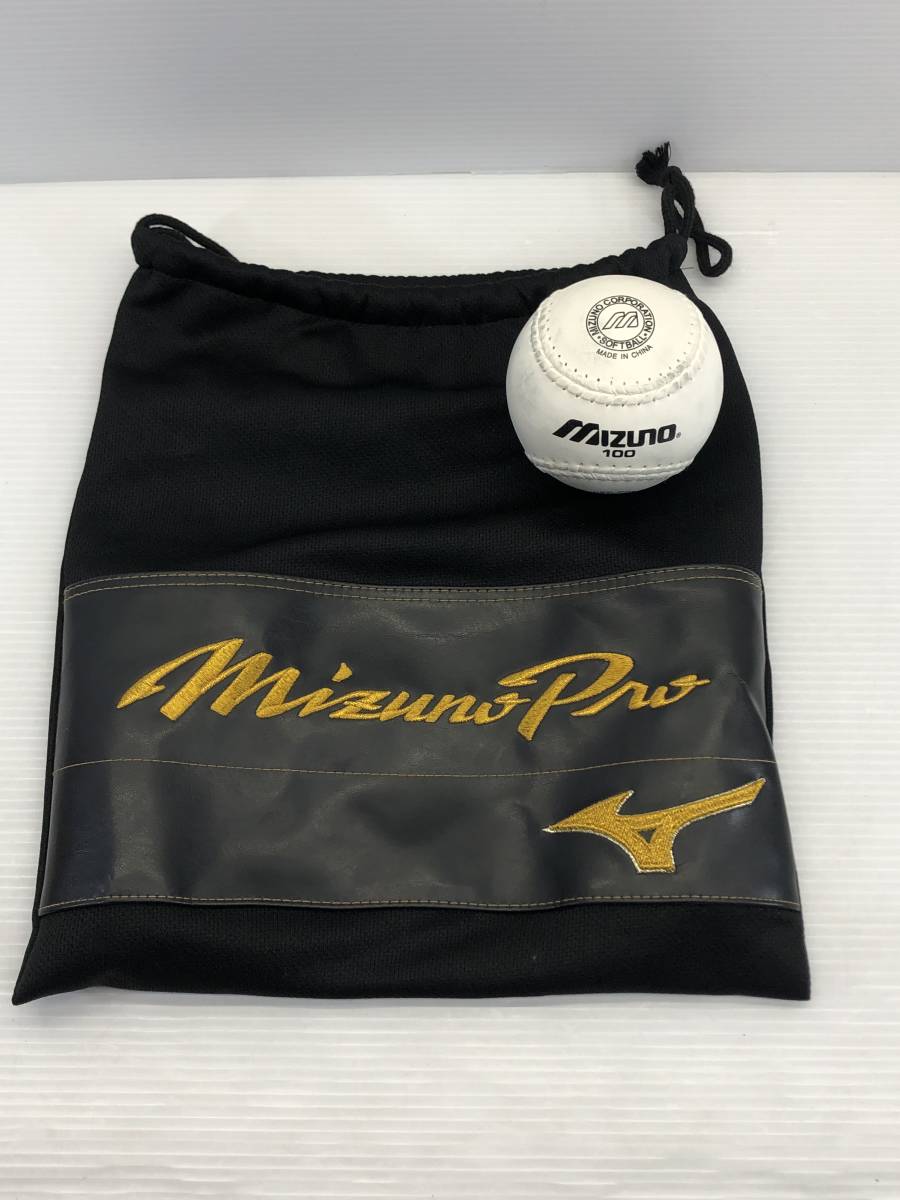 □ 良品 Mizuno ミズノプロ ソフトボール 捕手用 ブラック キャッチャーミット ミズノ mizuno pro 1AJCH □_画像7