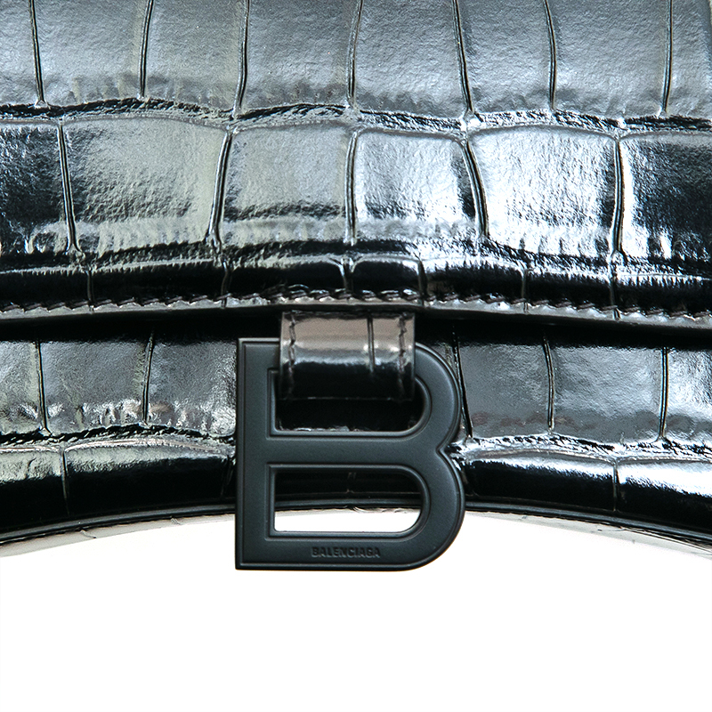 バレンシアガ BALENCIAGA ハンドバッグ アワーグラス クロコダイル型