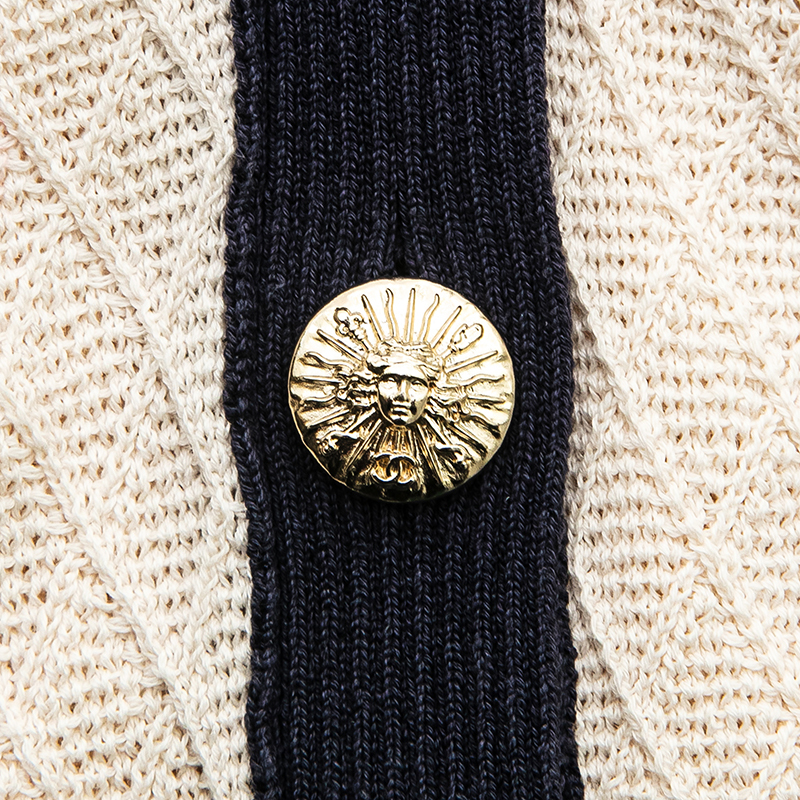 セール好評 CHANEL - シャネル CHANEL バイカラー ニット カーディガン