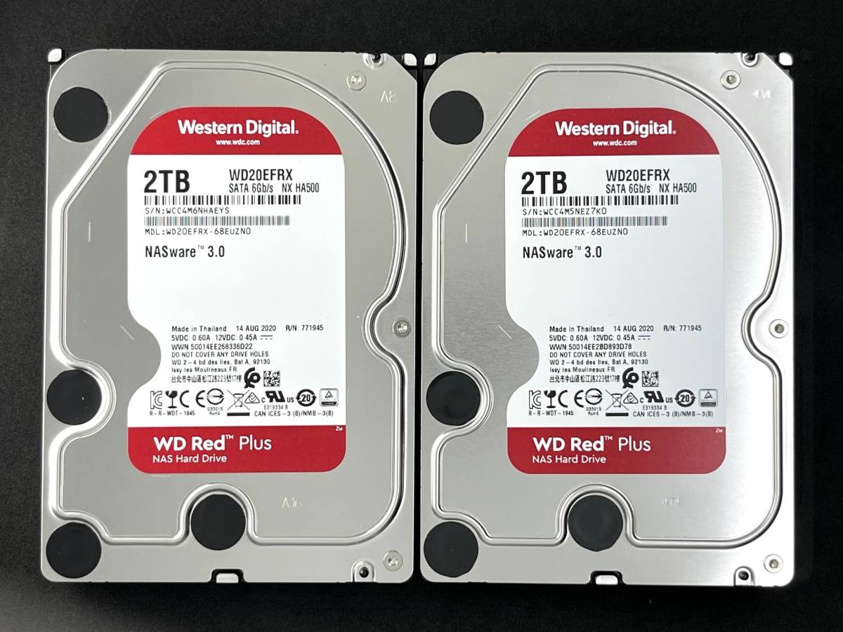 Yahoo!オークション - 【送料無料】2個セット ☆2TB☆ WD Red/WD20...