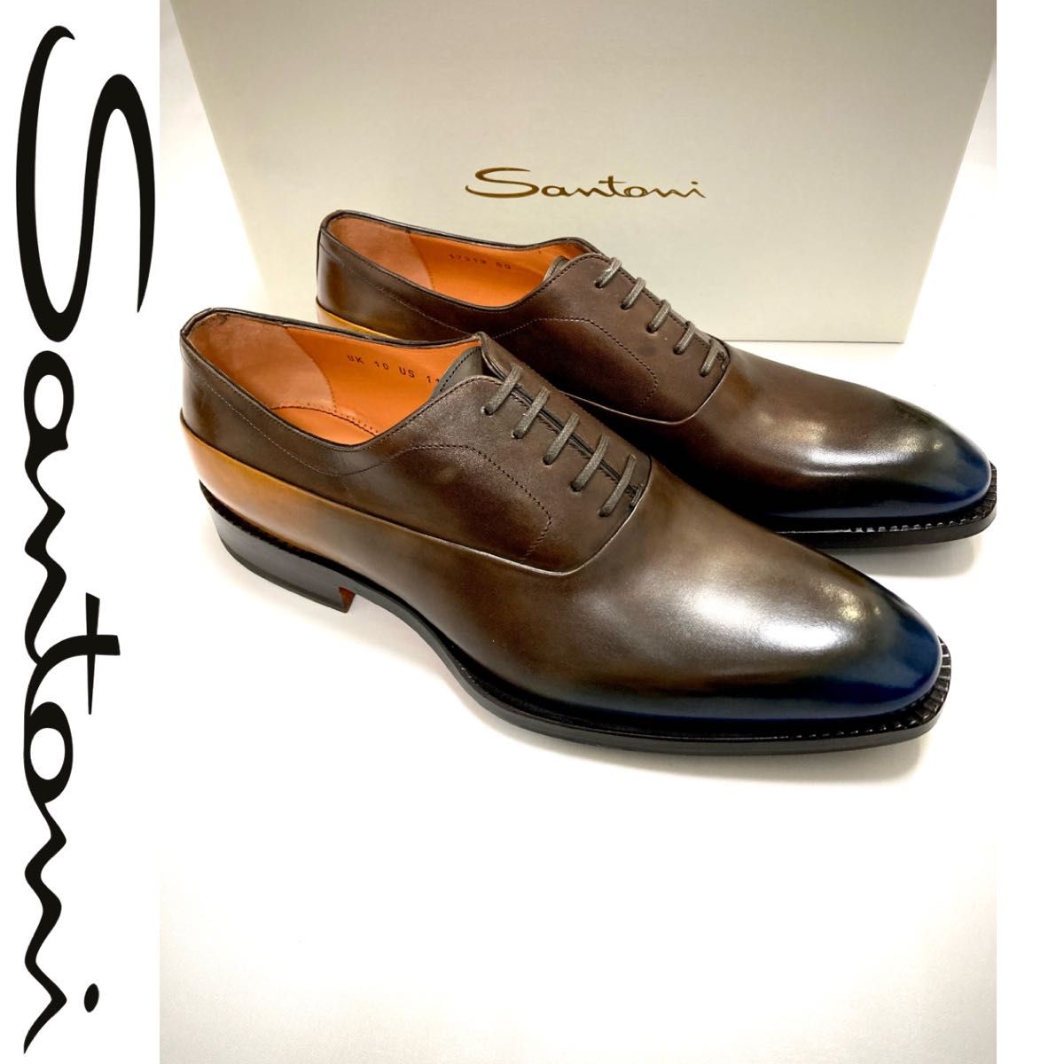 新品未使用 SANTONI サントーニ 最高級ライン22.2万円 パティーヌ ビジネスシューズ イタリア製 正規店購入ベルルッティ メンズファッション  シューズ