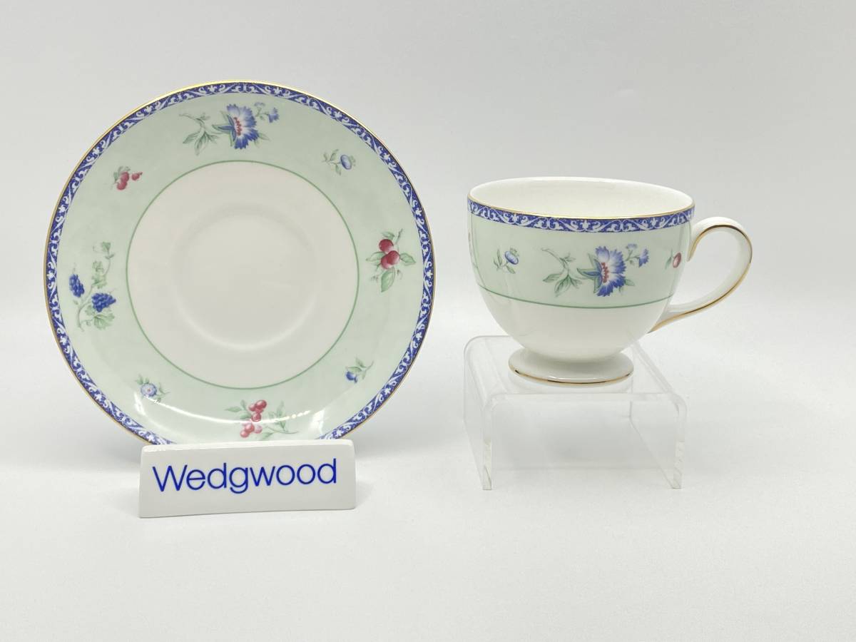 WEDGWOOD ウェッジウッド BICENTENARY ANNIVERSARY MEADOW FIELD Tea Cup & Saucer 200周年 メドウフィールド ティーカップ&ソーサー *L334_画像2