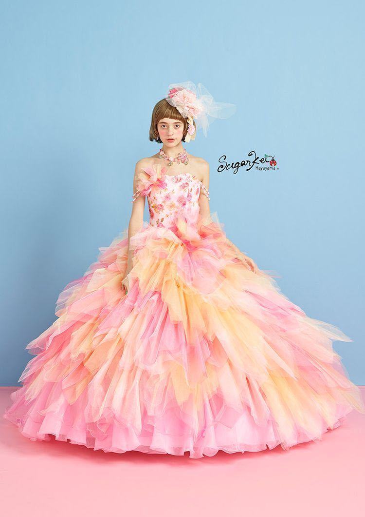 ウェディングドレス カラードレス シュガーケイ 大きいサイズ